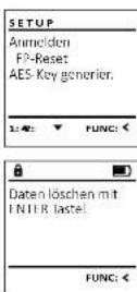 Burg Wächter WS Office 821 E - Menü Administrator / Setup / FP-Reset - 1