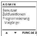 Burg Wächter WS Office 821 E - Menü Administrator / Vorgänge - 1