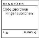 Burg Wächter WS Office 821 E - Untermenü Administrator / Benutzer / Zuordnen / Finger zuordnen - 2