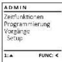 Burg Wächter WS Office 821 E - Menü Administrator / Setup - 1