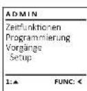 Burg Wächter WS Office 821 E - Menü Administrator / Setup / Anmelden - 1