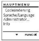 Burg Wächter Royal 542 KK - Menu Codeänderung - 1
