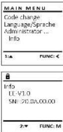 Burg Wächter Royal 542 KK - Menu info / System Info - 1