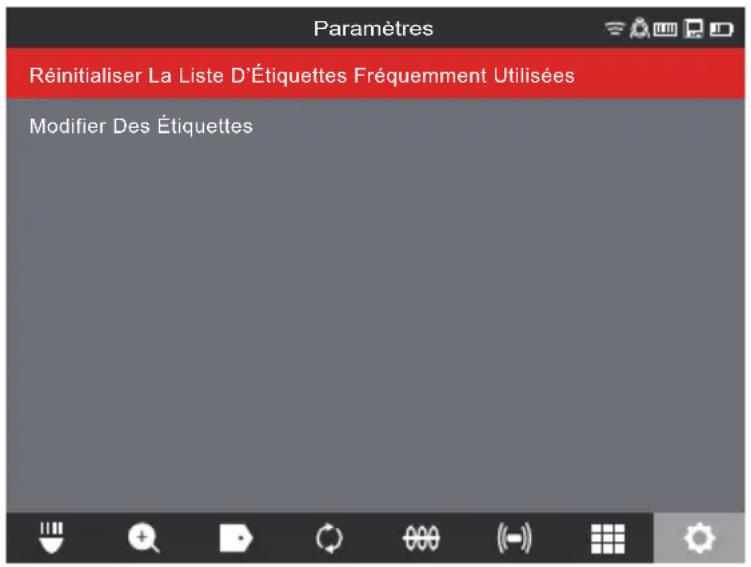 MILWAUKEE M18 297622 - Réinitialisation de la liste des étiquettes fréquemment utilisées - 1
