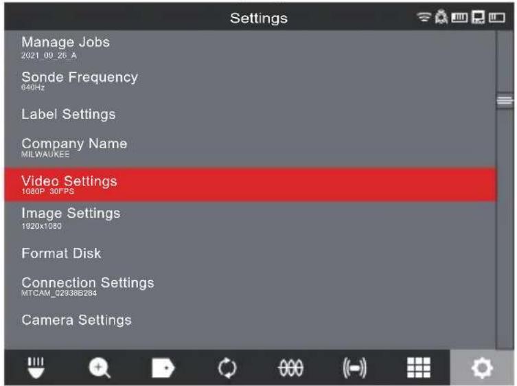 MILWAUKEE M18 297622 - Video Settings - 1