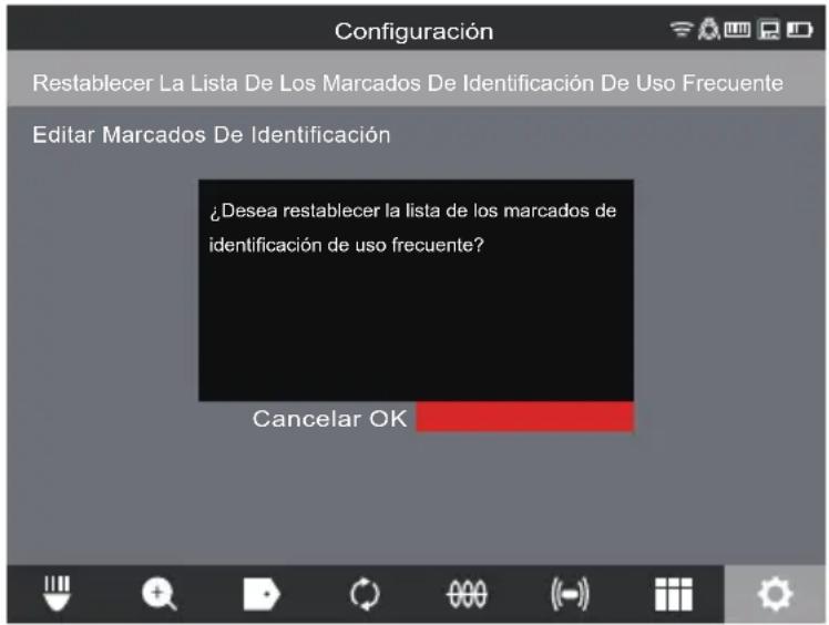 MILWAUKEE M18 297622 - Reinicio de la lista de losMarcados de identificacion de uso freciente - 2