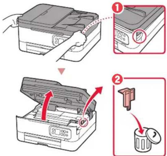 CANON PIXMA TS7451a - Rimozione del materiale da imballaggio - 2