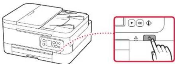 CANON PIXMA TS7451a - De printer inschakelen - 3
