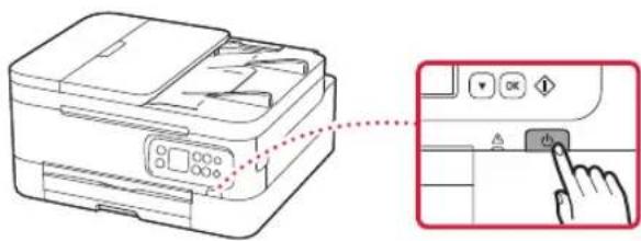 CANON PIXMA TS7451a - Mise sous tension de l'imprimante - 3