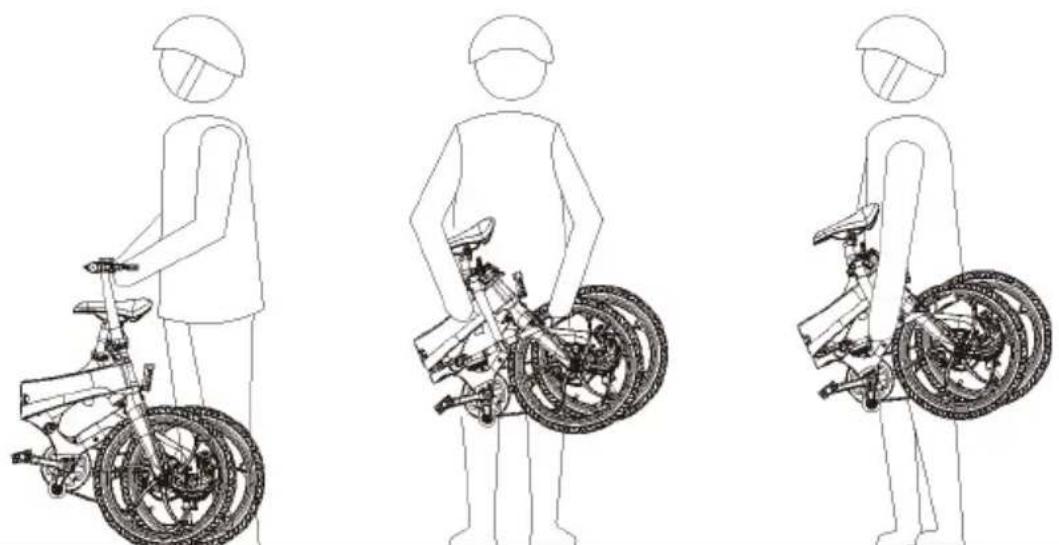 BOHLT X200BL - Hoe u de fiets moet duwen en dragen - 1