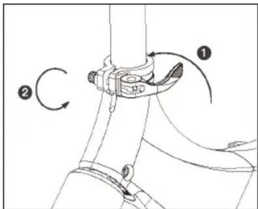 BOHLT X200BL - Régler la hauteur de la selle - 2