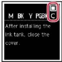 Controller of het symbol het scherm wordt weergegeven. 1