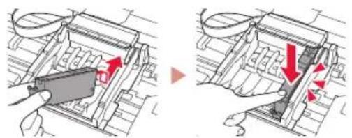 Instale el deposito de tinta. 1