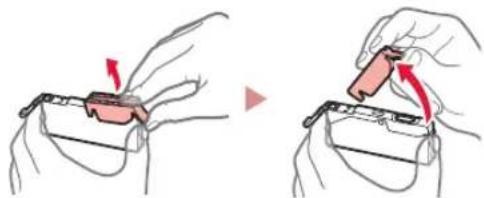 Retire la tapa naranja despacio. 1