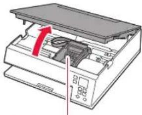 Open de scaneenheid / klep. 1