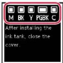 Repita los pasos 2 a 5 para instalar todos los除外 depositos de tinta. 1