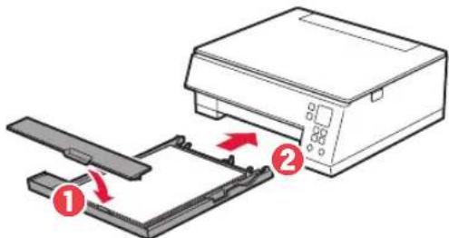 CANON PIXMA TS6351a - Bringen Sie die Kassettenabdeckung an und setzen Sie die Kassette wieder ein. - 1