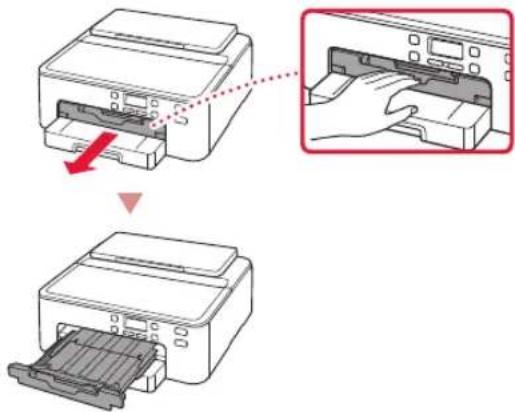 CANON PIXMA TS705a - Veda paperin luovutustaso esiin, kunnes se pysahtyy. - 2
