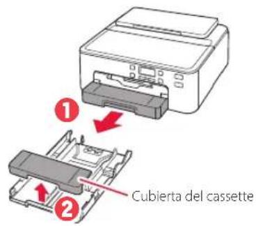 CANON PIXMA TS705a - Retire el cassette de la impresora y retire la cubierta del cassette. - 1
