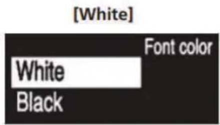 [White] White Font color Black