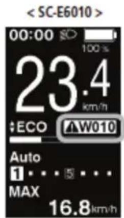< SC-E6010 > 00:00 23.4 km/h ECO ΔW010 Auto 1 · · · 5 · · · MAX 16.8km/h