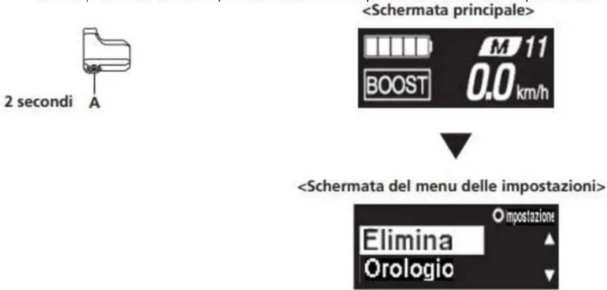 2 secondi A M 11 BOOST 0.0 km/h Elimina Orologio Impostazione
