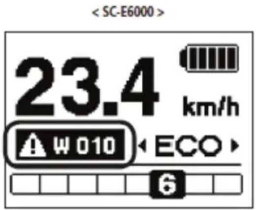 < SC-E6000 > 23.4 km/h W 010 ECO > 6