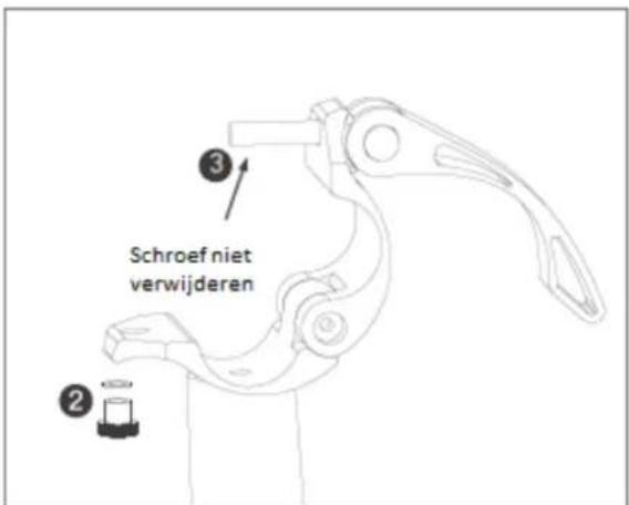 Schroef niet verwijderen ② ③