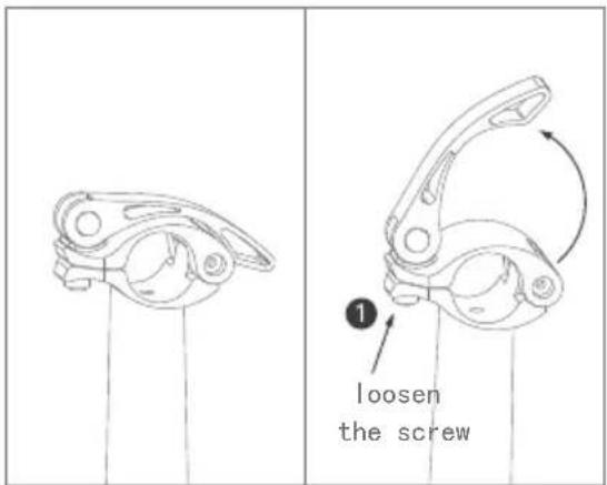 loosen the screw