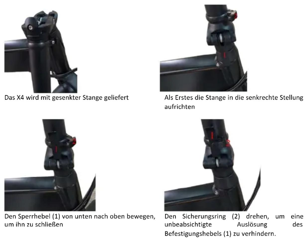 NILOX X4 - LENKER: MONTAGE SPERRUNG/ENTSPERRUNG - 1