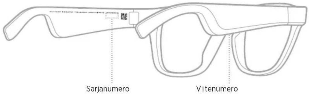 BOSE Frames Rondo - SARJA- JA VIITENUMERON SIJAINTI - 1