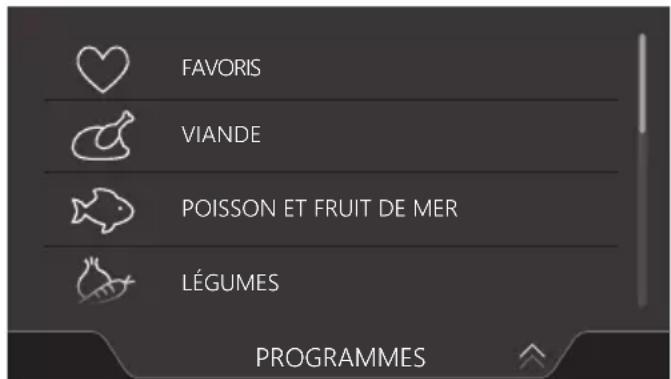 ASKO OCSM8478GG - Sélection d'un programme - 1