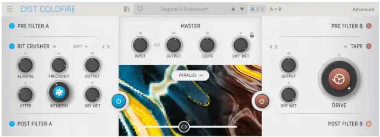 Arturia Dist COLDFIRE - Panneau principal - 1