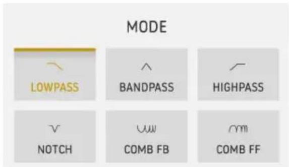 Arturia Dist COLDFIRE - Modes et contrôles du pre filter - 1