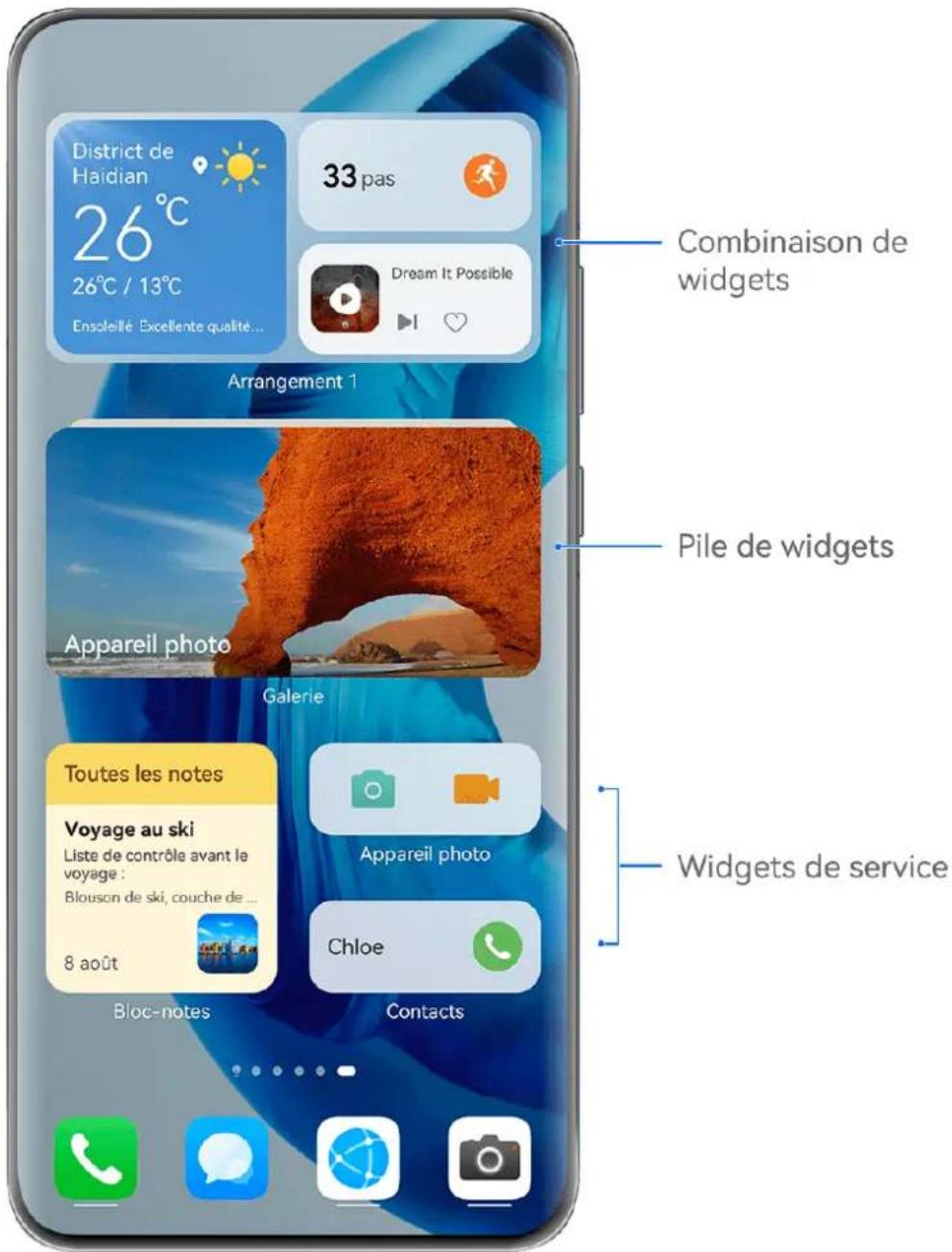 HUAWEI Mate 50 Pro - Utiliser les widgets de service - 1