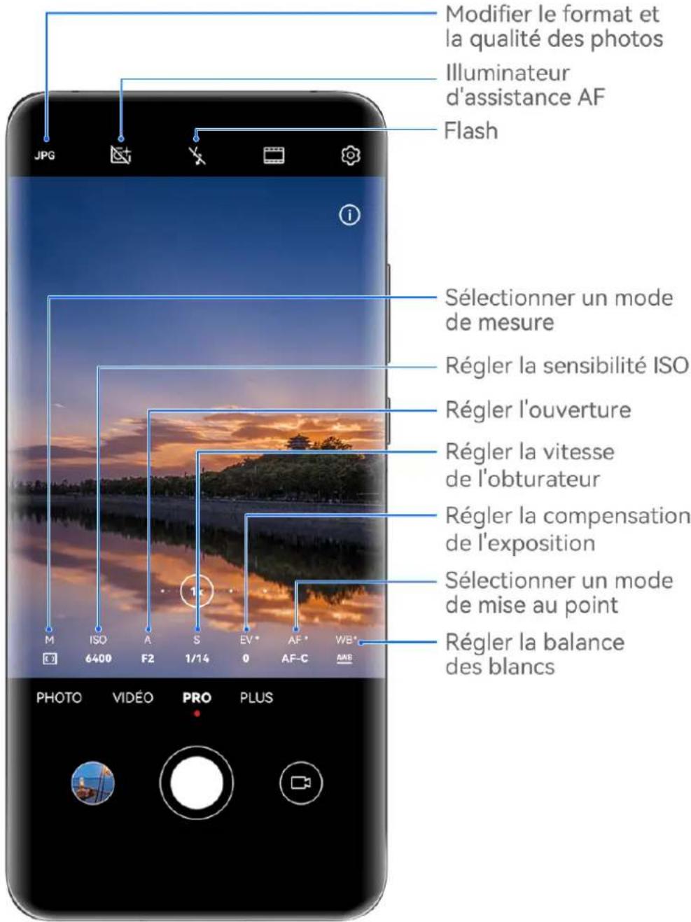 HUAWEI Mate 50 Pro - Utiliser le mode pro pour des photos ou des vidéos de qualité professionnelle - 1