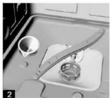 Wolkenstein WDW147FI TD - Le bac à adoucisseur d'eau se trouve sous le panier inférieur. - 2