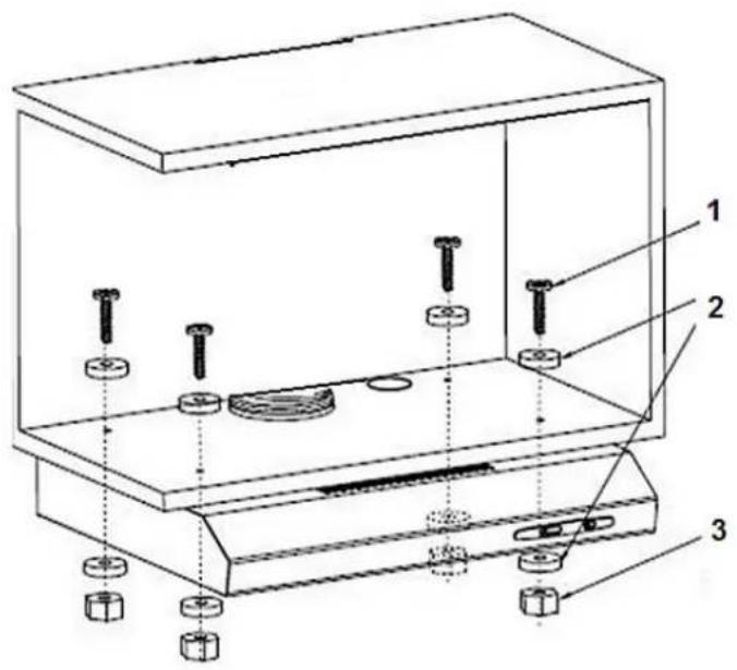 PKM KHU602H - Installatie op een kast. - 2