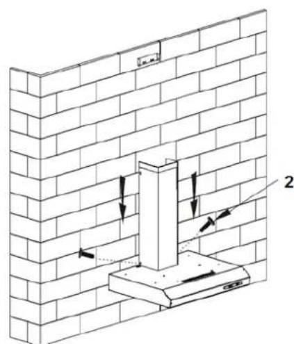 PKM KHU602H - Befestigung des Kamins - 2