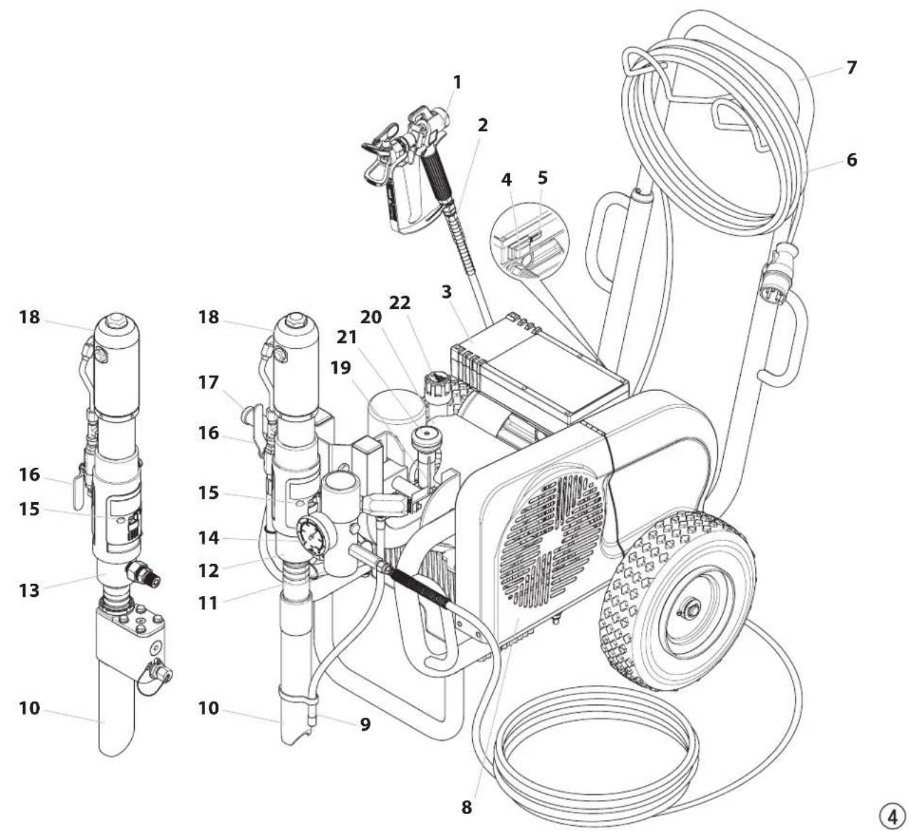WAGNER HeavyCoat 950 G SSP - Illustration groupes HC avec moteur électrique - 1
