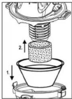 CLATRONIC BS 1313 - Permanentfilter einsetzer (nur beim trocken Saugen) - 1