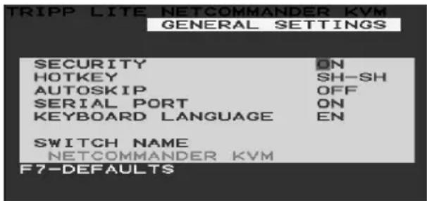 Tripp Lite B07000819 - General Settings - 1