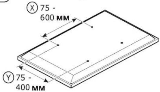 Tripp Lite DMCS3770SG75W - Измербтеширину и ВьICOTу Кренихны OTВерстий Телевизopa - 1