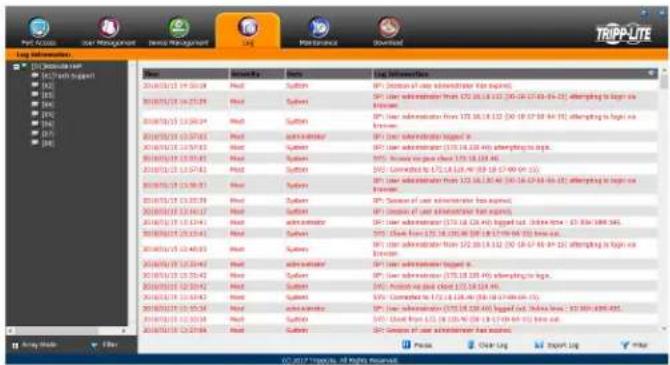 Tripp Lite B020U1619IP - Log Information - 1