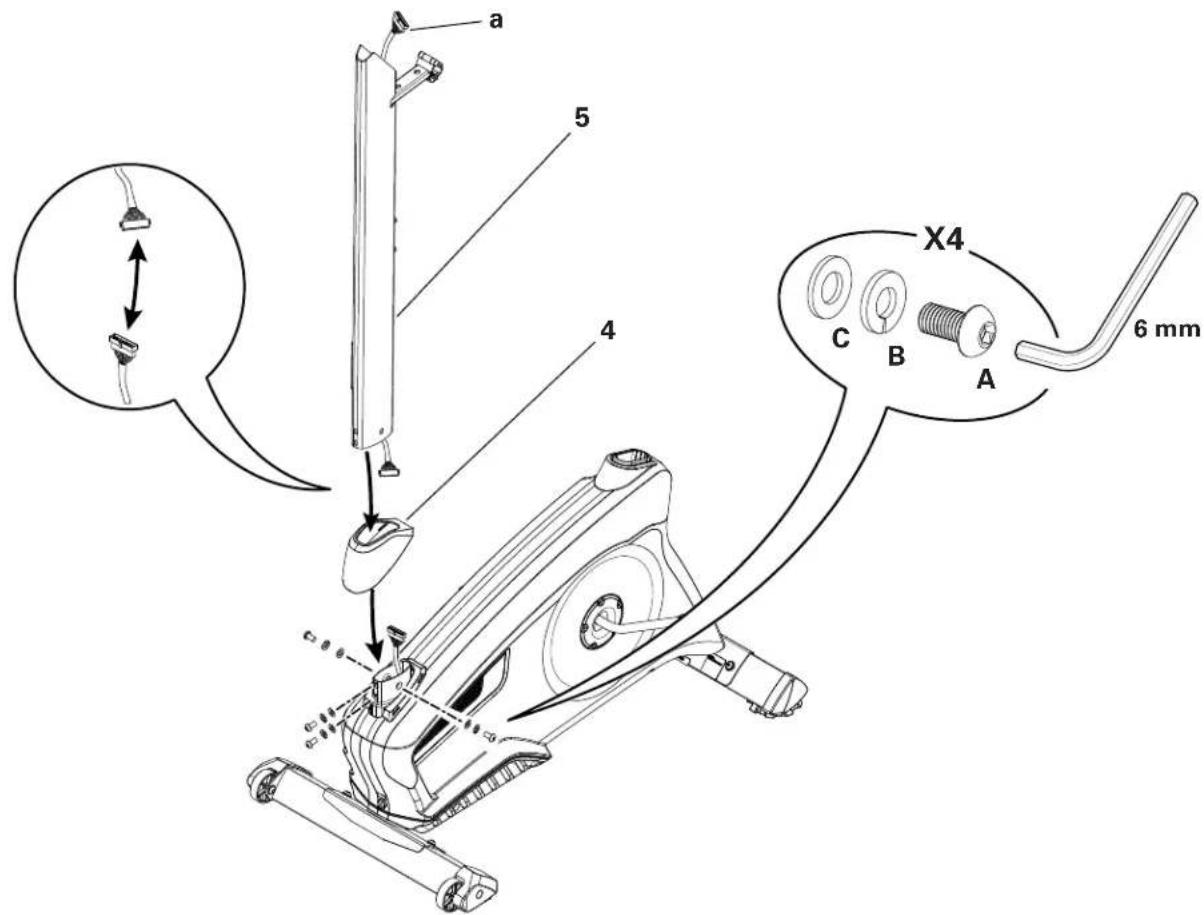 Nautilus U624 - Installez le tube de la console et le joint du tube sur l'assemblage principal - 1
