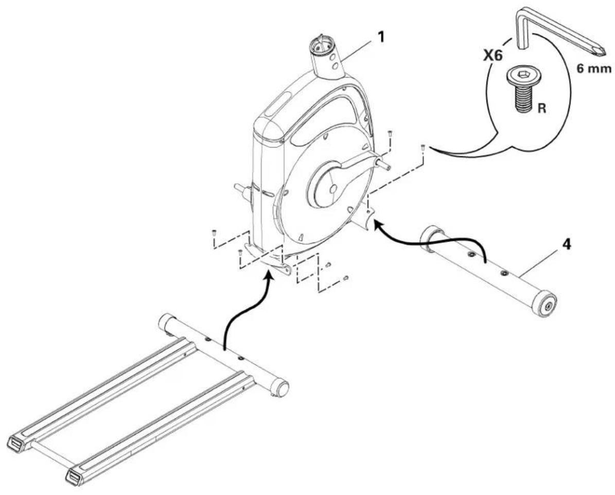 Nautilus T686 - Fixez les rails et le stabilisateur avant sur le cadre - 1