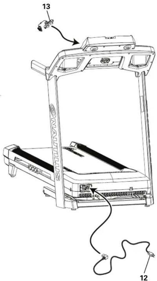 Nautilus T624 - Connectez le cordon d'alimentation et la clé de sécurité au châssis - 2