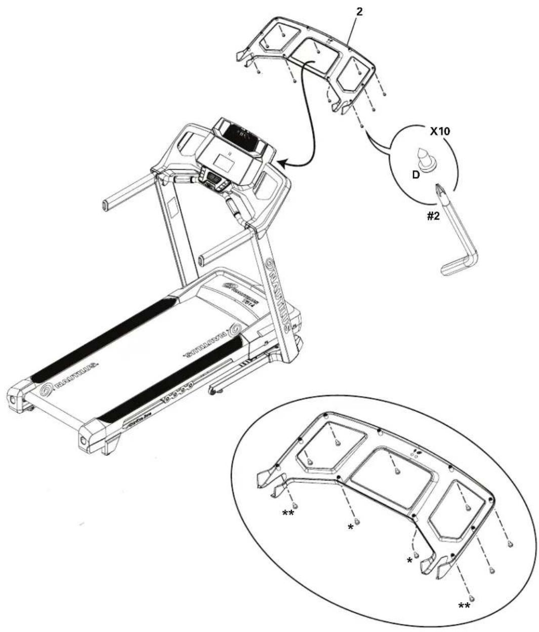 Nautilus T624 - Arrimez l'arrière de la console au châssis - 1