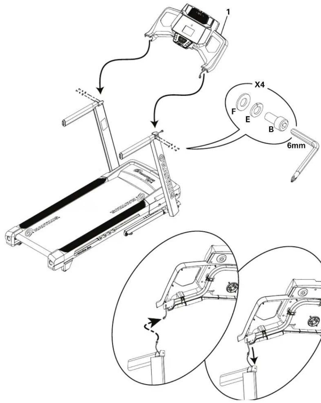 Nautilus T624 - Connectez les câbles e/s et arrimez la console au châssis - 1