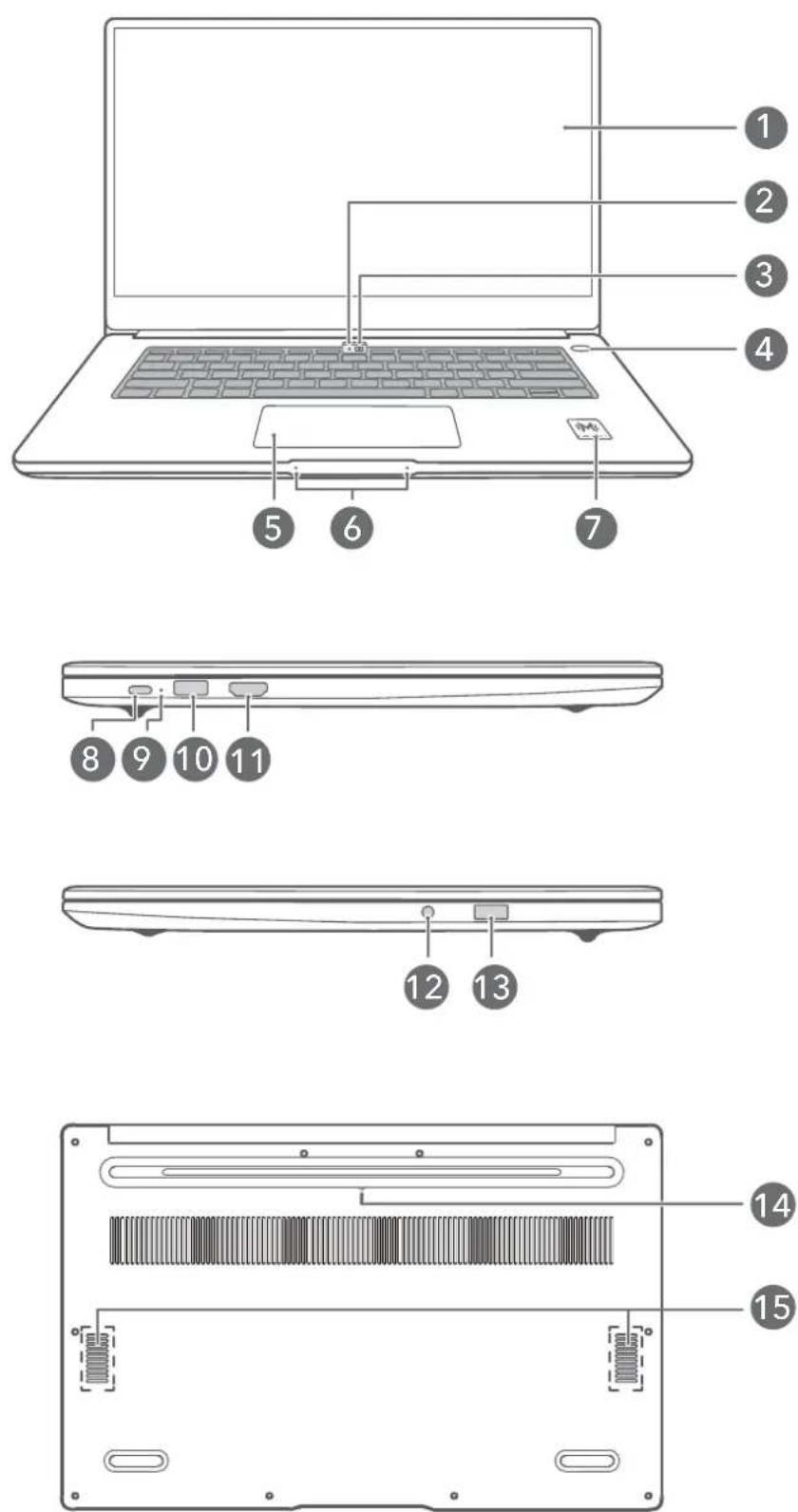 HONOR MagicBook X 15 - Apparence - 1